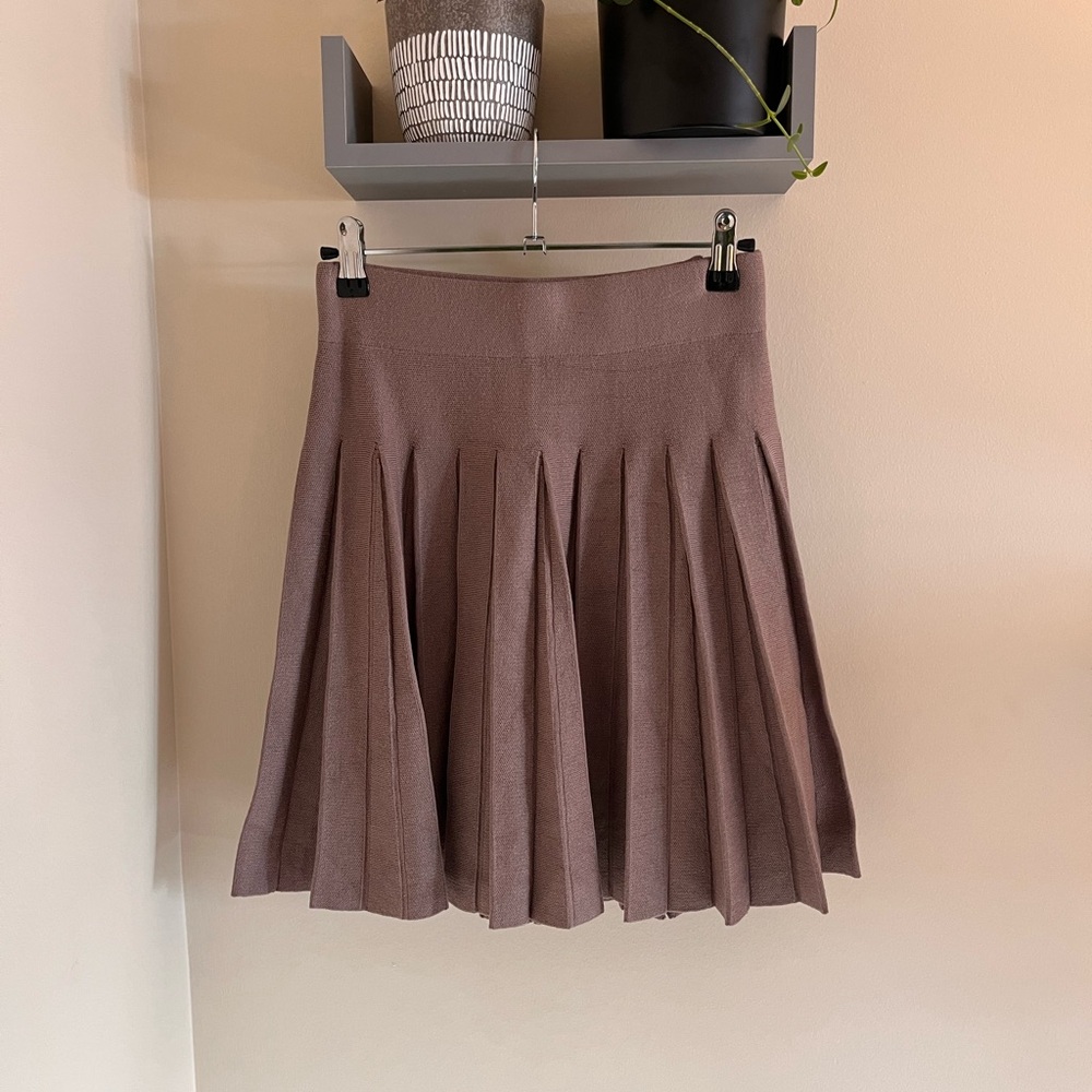 NWOT: Elegant Pleated Skirt in Mauve